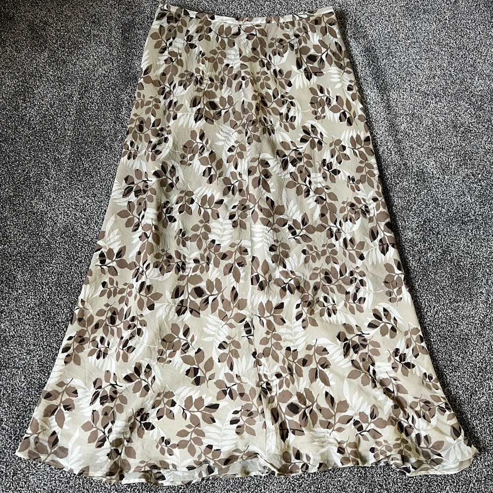 ann taylor 100% silk maxi skirt